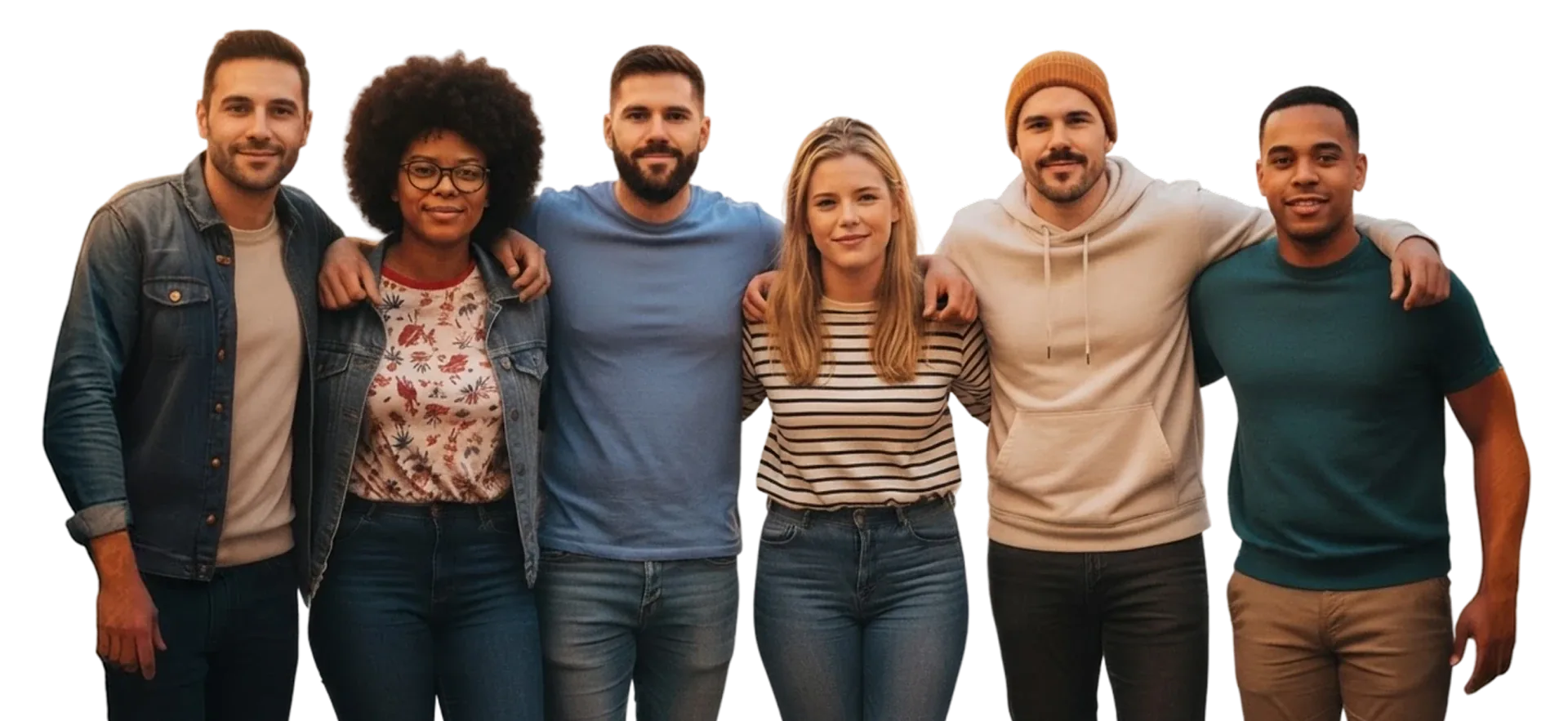 The Single Serve Merch team standing together